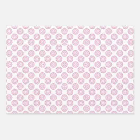 Rose Confetti Lace Classic Polka Dots Geschenkpapier Set (Vorderseite 3)