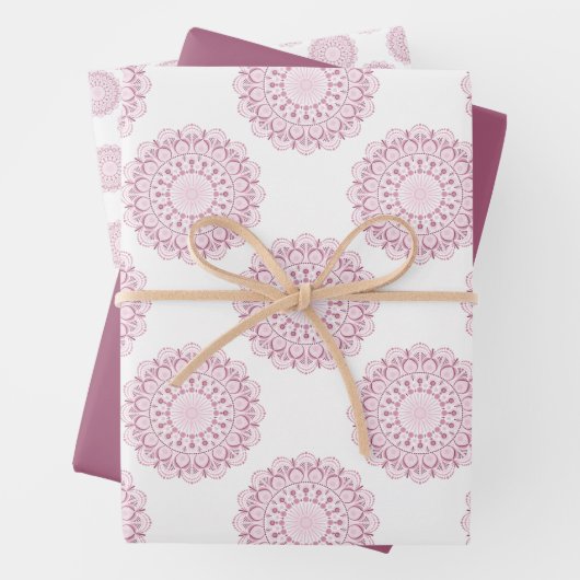 Rose Confetti Lace Classic Polka Dots Geschenkpapier Set (Beispiel)