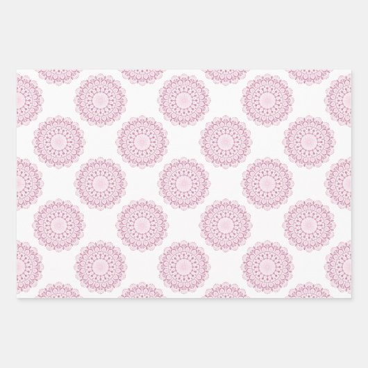 Rose Confetti Lace Classic Polka Dots Geschenkpapier Set (Vorderseite)