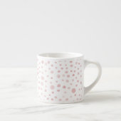 Rose Confetti Wasserfarbe Dots Espresso Tasse (Rechts)