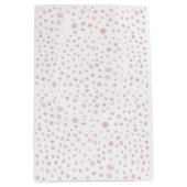 Rose Confetti Wasserfarbe Dots Geschenktasche Mittlere Geschenktüte (Vorderseite)