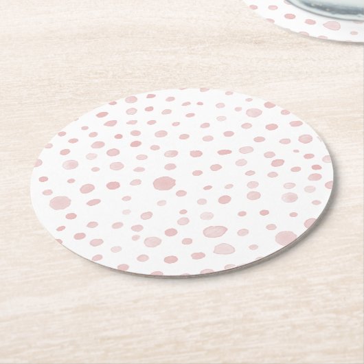Rose Confetti Wasserfarbe Dots Papier Untersetzer (Angewinkelt)