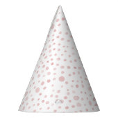 Rose Confetti Wasserfarbe Dots Party Hat Partyhütchen (Links)