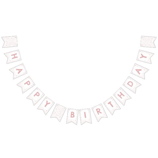 Rose Confetti Wasserfarben Dots Jagdflagge Wimpelkette (Alle)