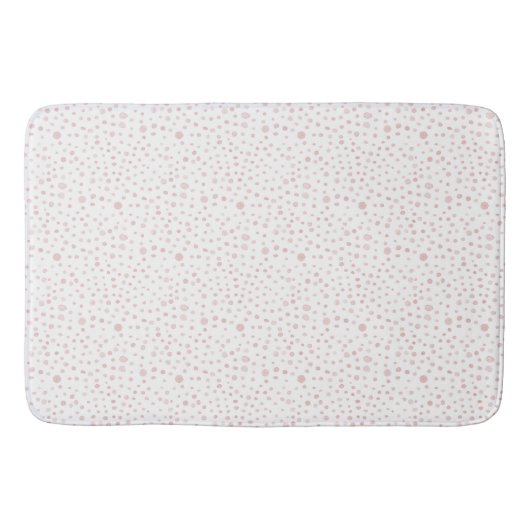 Rose Confetti Wasserfarben Punkte Badematte (Vorderseite)