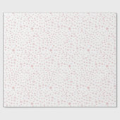 Rose Confetti Watercolor Dots Wrapping Paper Geschenkpapier (Flach)