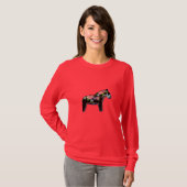 Rose Covered Dala Horse T - Shirt (Vorne ganz)