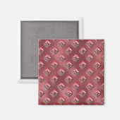 Rose Covered Rivet Pattern Magnet (Vorderseite/Rückseite)