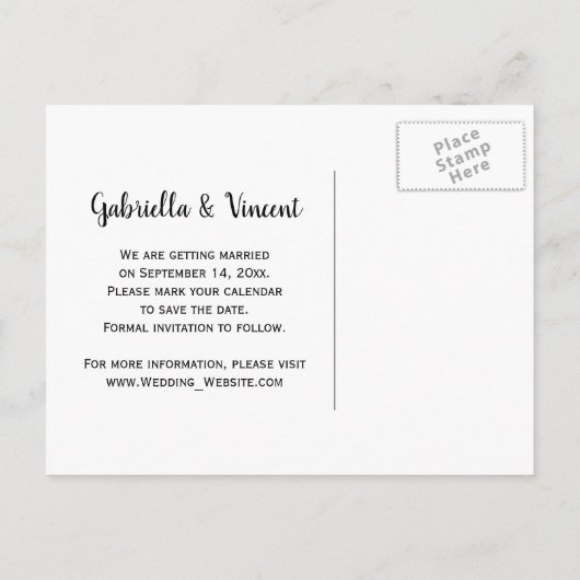 Rose Cowboy Boots Hochzeit speichern das Datum Ankündigungspostkarte (Rückseite)