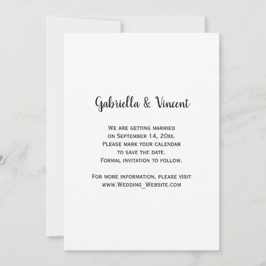 Rose Cowboy Boots Hochzeit speichern das Datum Save The Date (Rückseite)