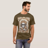 Rose Cranium und Herbst Jugendstil T-Shirt (Vorne ganz)