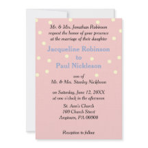 Rose Cream Polka Dots Blue Wedding