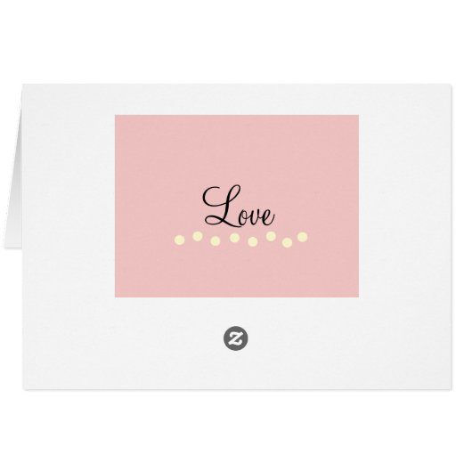 Rose Cream Polka Dotsl Hochzeitskarten (Rückseite Horizontal)