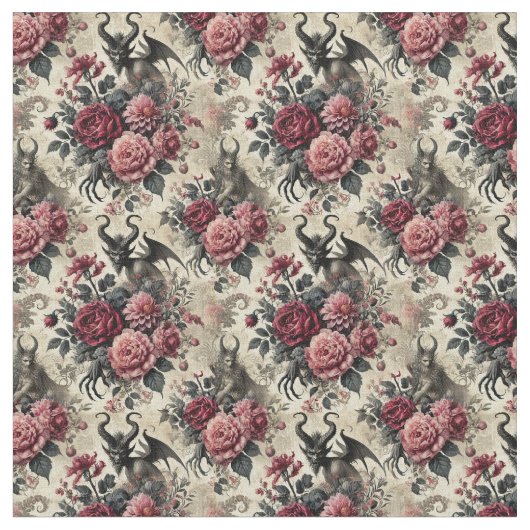 Rose Crematory - Gothic Dense Tile Stoff (Nahaufnahme)