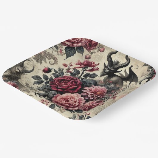 🔥 Rose Crematory – Gothic Victorian Pappteller (Gewinkelt)