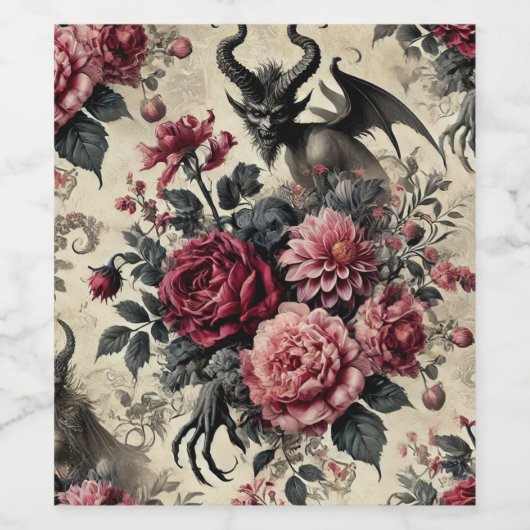 🔥 Rose Crematory - Gotik Viktorianisch Weinetikett (Einzelnes Label)