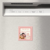Rose/Creme Hochzeitstorte Magnet (In Situ (Geschirrspüler))