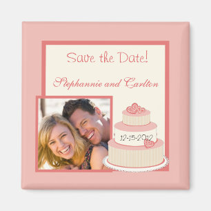 Rose/Creme Hochzeitstorte Magnet