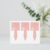 Rose/Creme Hochzeitstorte Postkarte (Stehend Vorderseite)