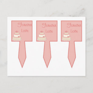 Rose/Creme Hochzeitstorte Postkarte