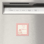 Rose/Creme Wedding Cake Magnet Gefallen (In Situ (Geschirrspüler))