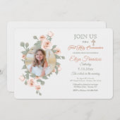 Rose Crescent Foto Religiöse Einladungen (Vorne/Hinten)