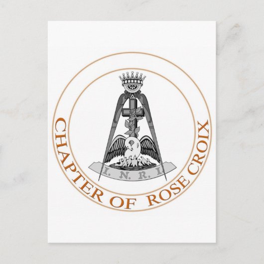 Rose Croix Scottish Rite Symbol Postkarte (Vorderseite)
