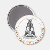 Rose Croix Symbol Magnet (Vorderseite/Rückseite)
