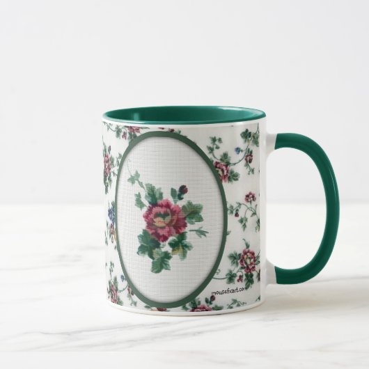 Rose Cross-Stitch-Tasse Tasse (Rechts)