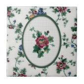 Rose Cross Stitch Tile Fliese (Vorderseite)
