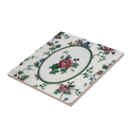 Rose Cross Stitch Tile Fliese (Seite)