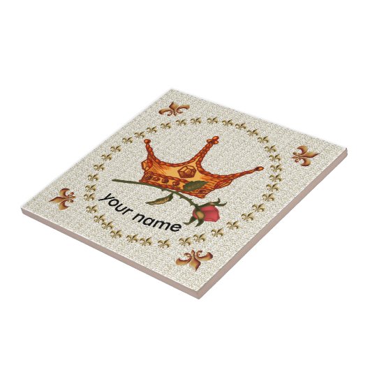 Rose Crown Fliese (Seite)