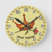 Rose Crown Runde Wanduhr (Vorderseite)