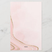 Rose Cupcake benutzerdefinierte Buchstaben Briefpapier (Rückseite)