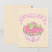 Rose Cupcake~Good Gift Scripting Postcard Drucken Postkarte (Vorne/Hinten)