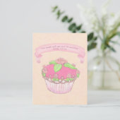 Rose Cupcake~Good Gift Scripting Postcard Drucken Postkarte (Stehend Vorderseite)