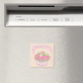 Rose CupCake Scripting Magnet (In Situ (Geschirrspüler))