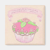 Rose CupCake Scripting Magnet (Vorne)