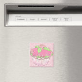 Rose Cupcake Stand Magnet (In Situ (Geschirrspüler))