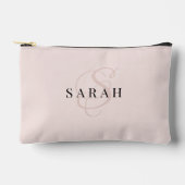 Rose Cute Monogram Custom Bridesmaid Proposal Gift Zubehörtasche (Vorderseite)