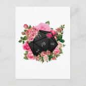 Rose D20 Tabletop RPG Gaming Dice Postkarte (Vorderseite)