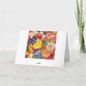 Rose, Dahlien und marigold Blume Muster  Karte (Rückseite)