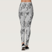 Rose & Daisy Grau Leggings (Rückseite)