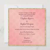 Rose Damask Gold Ganesh Indian Hindu Wedding Einladung (Rückseite)