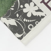 Rose Damask Hübsche Blumenantik Fleecedecke (Ecke)