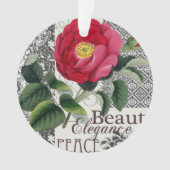 Rose Damask Hübsche Blumenantik Ornament (Vorderseite)