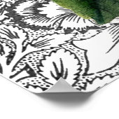 Rose Damask Hübsche Blumenantik Poster (Ecke)