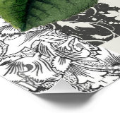 Rose Damask Hübsche Blumenantik Poster (Ecke)