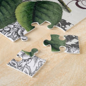 Rose Damask Hübsche Blumenantik Puzzle (Seite)