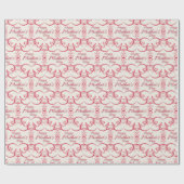 Rose Damask Mother's Day Gift Wrapping Paper Geschenkpapier (Flach)